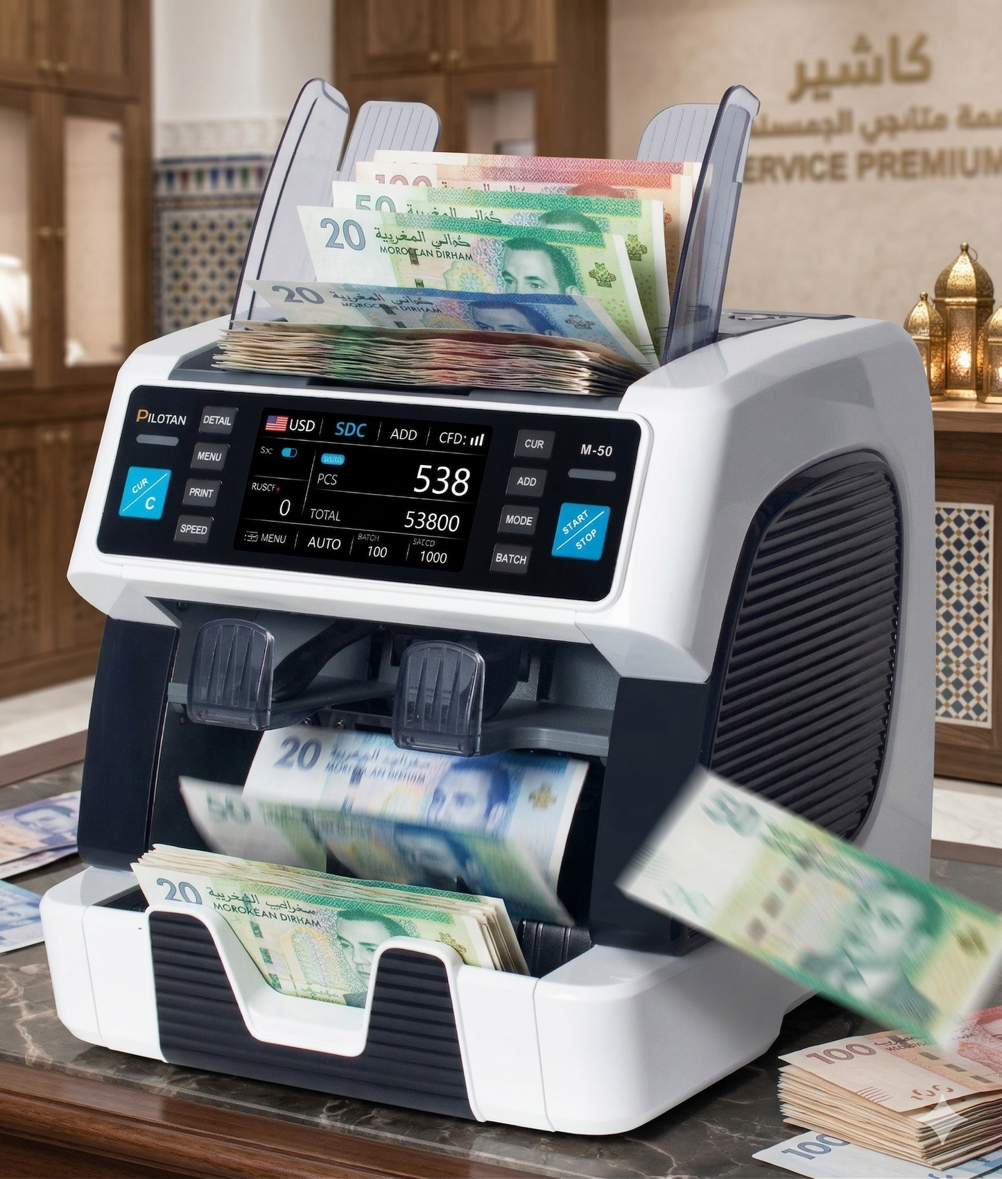 الجهاز الذي تستعمله البنوك المغربية لعدّ وفرز النقود